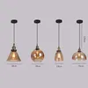 Pendant Lamps Vintage Amber Glass Art Suspensions Luminaires LED Simple Retro Lustre Home Interior Chandelier Hanging Light Ceiling Room