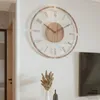Relógios de parede relógios criativos madeira silenciosa grande bateria decorativa operada não ticking retro para a sala de estar