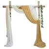 Party Decoration 70x600cm Rust Chiffon Wedding Arch Draping Fabric Terracotta Solid Drapery Ceremony Reception Backdrop Curtain Swag Decor