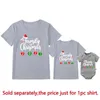 ファミリーマッチフィットファミリークリスマスマッチシャツコットンお父さんのお母さんの子供Tシャツベビーロンパーズファミリールッククリスマスパーティー衣装服ギフト231115