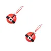 Décorations de Noël 2pcs pendentif d'arbre drôle bricolage elfe en plastique jouets de décoration suspendus pour le centre commercial de bureau à domicile (rouge)