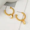 Orecchini a bottone Moda europeo americano trendy geometricoCType Ear Studs Twist Metal Design