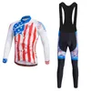 Racing set usa pro Team långärmad cykeltröjor ropa ciclismo maillot cykelkläder andas mtb cykelkläder