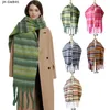 Halsdukar Hanipa Autumn Winter Luxury Scarf Women Designers för förtjockad hästsvans fransad frans varm halsduk sjal 231116