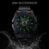 Other Watches Forsining Stainless Steel Waterproof Mens Skeleton Top Brand Luxury Transparent Mechanical Sport Male Wrist 231116