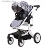 Strollers# New Baby stroller 2 in 1 Green baby carriage folded stroller high lands pram for baby travel pushchair Pink baby car lightweight Q231116