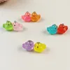 Charms MuhNa 10pcs/pack 3D Fluorescent Cute Duck Resin For Jewlery Making Earring Keychain DIY Findings