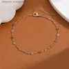 Anklets Korean Colorful Beads Chain Anklets Bracelets Women Summer Barefoot Jewelry AnkletL231116