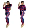 Womens Tracksuits Designer Tryckt Sport Sport Suits Short Sleeve Shirts Tops and Pants Two Piece Sets Outfits Suit