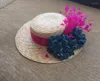 Wide Brim Hats Summer Sun For Women Ladies Straw Cap With Flower Party Wedding Fascinator Hat Feather Fedora Beach Headpiece