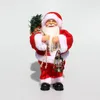 Juldekorationer Electric Santa Claus med musikinstrument Musik Plush Doll Decoration Ornament Kids Toys Gifts Snabbleverans