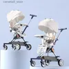 Barnvagnar# ny lätt baby barnvagn kan sitta eller ligga ner barnvagnar för baby vagn baby bil baby barnvagn vikande hög sikt ljus barnvagn q231116