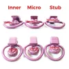 Vibratorer BBC Endast CD TS Super Small Pussy Vaginal Chastity Cage Devices 4Rings Ladyboy Male Cock Cage Penis Ring Lock BDSM Men Sex Toys 231116