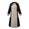 Mélange de laine pour femmes, Double face, couleur assortie, manteau en cachemire, haute sensibilité, Style Long, printemps 231116