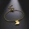 Skyrim nouveau mignon renard cheville en acier inoxydable Animal amulette jambe cheville Bracelet mode plage accessoires bijoux cadeau pour les femmes L231116