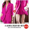 Vestidos de trabalho moda rosa preto marrom senhoras calça terno formal 2 peça conjunto feminino negócios wear manga longa jaqueta blazer e calças