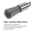 Brushes 45pcs Stainless Steel Wire Wheel Set Kit for Mini Drill Rotary Tools Accessories 3 Types Polishing Dremel Brush 230414