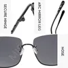 Sonnenbrille Halbrandlos Klassisch Quadratisch Männer Frauen Übergroß Vintage Retro Gyeglasses 2023 Fahren Metall Brillen Sonnenbrillen Schatten