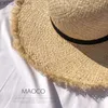 Chapeaux à larges bords Chapeaux de seau Lafite chapeau de soleil femmes été plage à large bord édition coréenne doux et beau pare-soleil chapeaux disquette mode visière casquette H109 YQ231116