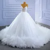 Vestido de novia clásico de una línea para mujer 2024 Correas de novia Perlas Perlas Volantes con cordones Vestido de novia nupcial de tul Vestidos De Noiva Robe De Mariage