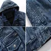 Giacche da uomo DIMUSI Giacca di jeans da uomo Moda alla moda Denim Jean Jean Felpe con cappuccio Casual Pile maschile Calda giacca a vento Cappotti da cowboy Abbigliamento da uomo 231116