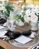 Serviette de table 4 pièces ligne flèche géométrique noir Triangle carré 50cm décoration de mariage tissu cuisine dîner serviettes de service
