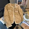 Xpqbb Style coréen vers le bas coton rembourré vestes femmes automne hiver léger chaud Parkas femme mode perle blanc Parka manteau 231115