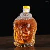 Hip Flasks 750ML Glass Wine Bottle Buddha Head Statue Water For Vodka Whiskey Drink Glasses Wedding Vasos De Vidrio Home Decor