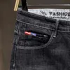 Men's Jeans Hommes tendance mince couleur unie jean été mâle vêtements à la mode simplicité poches épissé décontracté droit Denim pantalon 231116