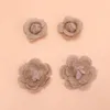 Fleurs décoratives en toile de Jute, 24 pièces, pour artisanat, fleur de Jute rustique naturelle, embellissement de roses, Vintage, fête de mariage