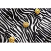 Costumes pour femmes Automne Hiver Unique Zebra Stripe Motif Vinatge Style Tissu en velours côtelé Femmes Slim Classic Blazers Vestes féminines pour 2023