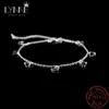 Anklets New Fashion Hollow Star Heart Pendant Foot Anklet Chain 925 Sterling Silver Ladies Beach Anklets Armband For Women Jewelry Giftl231116