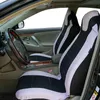 ほとんどの車のアクセサリーに適した新しいアップグレードカーシートカバーインテリア女性2ユニット最前列のシートカバーユニバーサルポリエステルカーシート