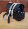 Lyxig handväska axelväska märke Loulou y-formad designer söm läder damer metall kedja svart musla messenger kedja väskor strandpåse
