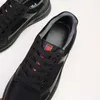 Berömda män casual skor Senior Fly Block Running Sneakers Italy Luxurious Onyx harts Låga toppar Black White Mesh Leather Designer Breattable Athletic Shoes Box EU 38-45