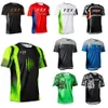 Męskie koszulki Męskie Krótkie rękawie koszulki z krótkim rękawem Szybki suchy oddychający motocross Mountain Bike Jersey Mtb Bat Fox koszulki
