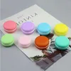 Macaron 5g Frascos vacíos cosméticos de plástico portátil Botellas rosadas / amarillas / verdes con tapa Sombra de ojos Maquillaje Crema Bálsamo labial Contenedor Potshigh q Snwr