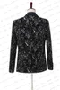 Ternos masculinos 2023 Terno masculino Blazer Black Classic Pattern Jacquard Fabric Jaqueta de negócios formal para o masculino PROMPRIM