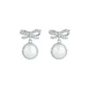 أقراط مسمار Diwenfu 925 Sterling Silver Freshwater Pearl Enring for Women CN (Origin) Jewelry Luxury Orecchini