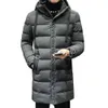 Men's Down Parkas Winter Parka Coat Hoodie Ultimate Thermal Windproof High Collar Mid length Outdoor Snow Jacket 231116