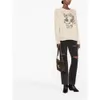 23秋の女性のパーカースウェットシャツZadig Voltaire Skull Colored Gold and Silver Thread Embroidery Brushed Fleece Women's Round Neck Seater