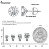 Stud 1CT Brincos Brilhantes Corte Redondo Lab Criado Diamante 925 Brincos De Prata Banhado A Platina Para Mulheres 231115