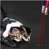 Gato brinquedos mini gato vermelho ponteiro laser caneta engraçado led luz pet brinquedos chaveiro 2 in1 tease gatos ooa3970 suprimentos drop entrega home jardim dhb9s