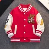 Jackets Autumn Winter Baseball Green Jacket Coat Kids Fashion Clothes For Teens Girls Boys Cardigan 4 To 12 Children Outwear Bomber 230731