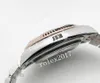 VSF Factory Besttime Unisex Super Herren-Armbanduhr mit Datumsanzeige, 36 mm, VS3235, Automatikwerk, zweifarbiges Zifferblatt aus 18 Karat Roségold mit römischen Markierungen und geriffelter Lünette mit Diamanten
