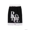 Designer curto moda casual roupas praia shorts versão correta de rhude 22ss nova cor combinando shorts verão masculino encaixotado casual