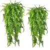 Decorative Flowers 80cm Artificial Persian Fern Leaves Wall Hanging Fake Rattan Branches For Home Wedding Party Garden Decoration Supplies