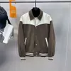 Bird Family Element 2023 Autumn/Winter New Jacket Fashion Sport Color Block Płaszcz Lapel Lose para koszulki baseballowej Mężczyźni