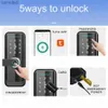 Smart Lock TUYA WIFI scheda di impronte digitali password chiave Smart Lock Keyless Entry Home Smart Door LockL231116