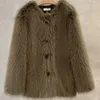 Manteau chaud en fausse fourrure pour hommes, marque de luxe, veste courte et moelleuse, décontractée, boutons amples, vêtements épais de haute qualité, 231115